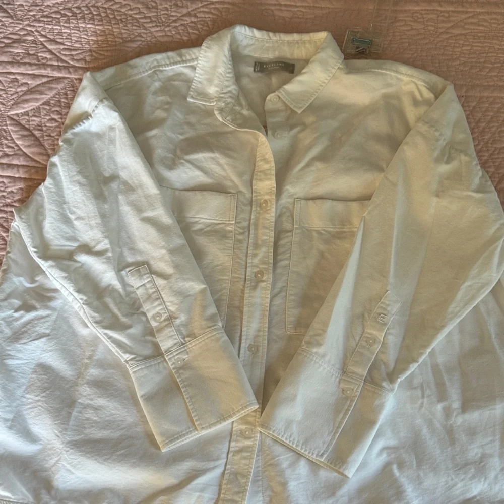 Everlane Organic Cotton Oxford Shirt in White L - Picture 9 of 14